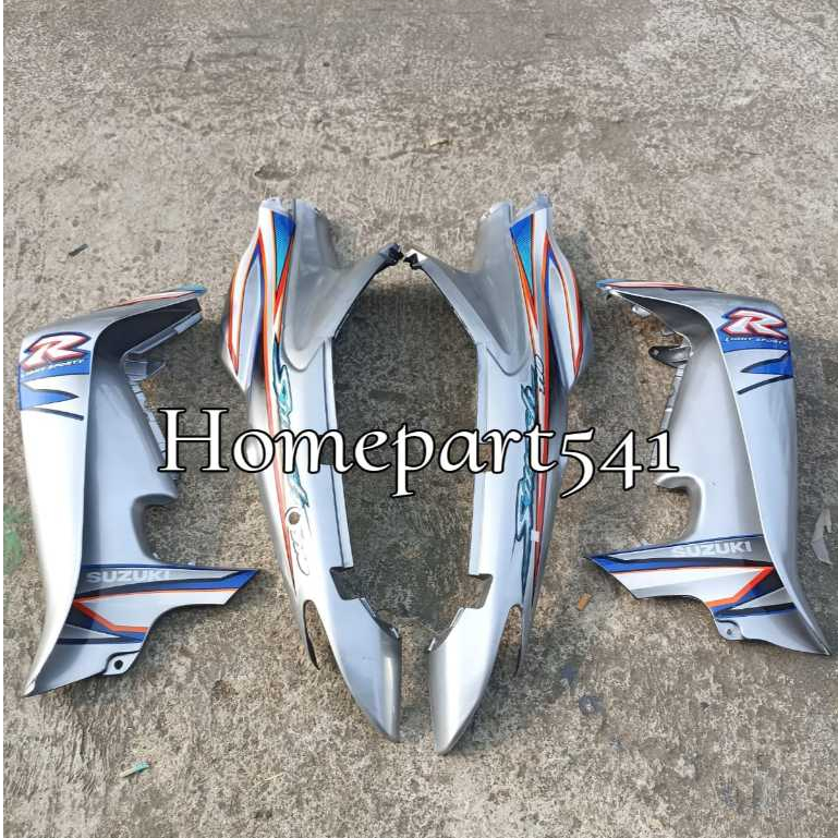 COVER BODY BELAKANG SUZUKI SMASH 110 LAMA OLD SET SAYAP + STIKER SILVER