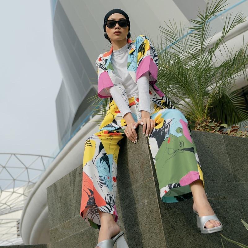 THE NUEPISODE - Palazzo WarnaMu Pants Celana Kulot Palazzo Wanita Motif Fullprint