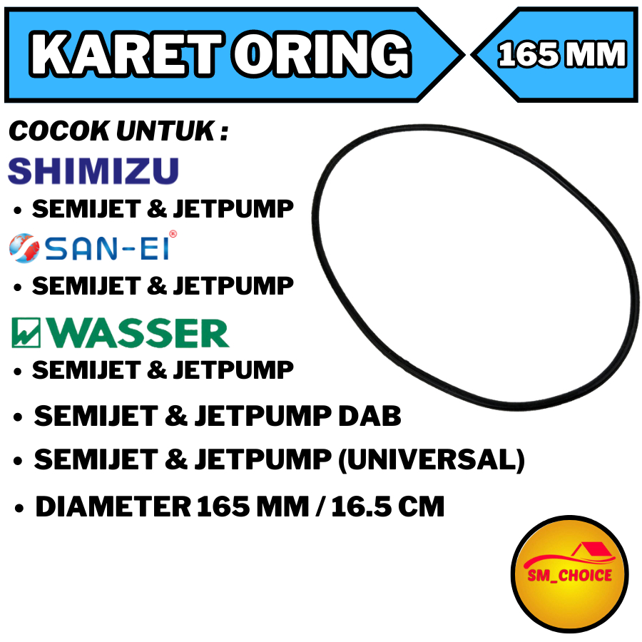 KARET ORING SEMIJET SHIMIZU KARET SEAL POMPA SEMI JET UNIVERSAL KARET ORING JET PUMP