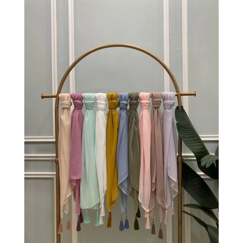 HIJAB PARIS TASEL PREMIUM SEGI EMPAT TASEL