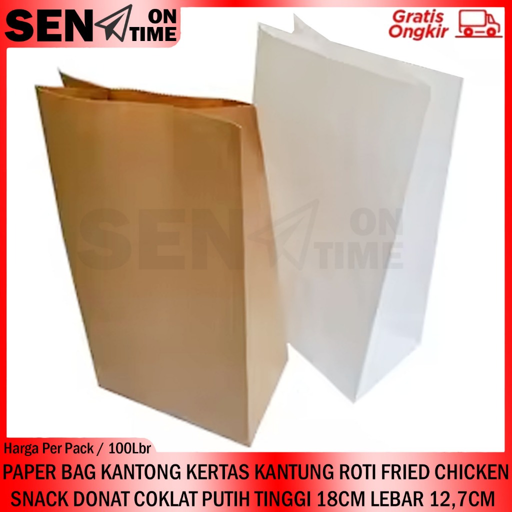 

PAPER BAG KANTONG KERTAS KANTUNG ROTI FRIED CHICKEN ISI 100 LEMBAR SNACK DONAT COKLAT PUTIH PAPERBAG KRAFT GOODIE BAG KENTANG AYAM GORENG SAMSON GORENGAN POLOS COKELAT TEBAL JUMBO GODIE GOODIEBAG SAMSON