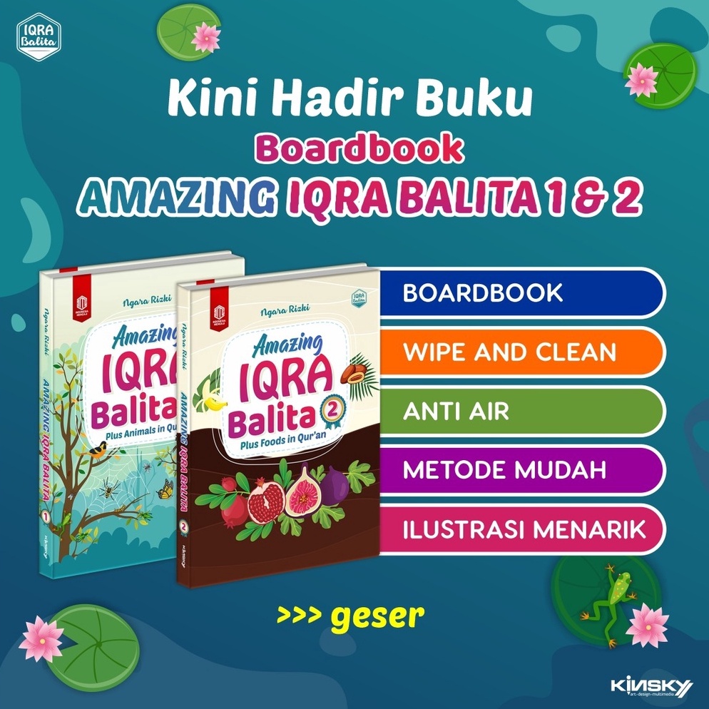 

BUKU IQRA AMAZING IQRO BALITA BOARDBOOK JILID 1 DAN JILID 2 KODE S9F3