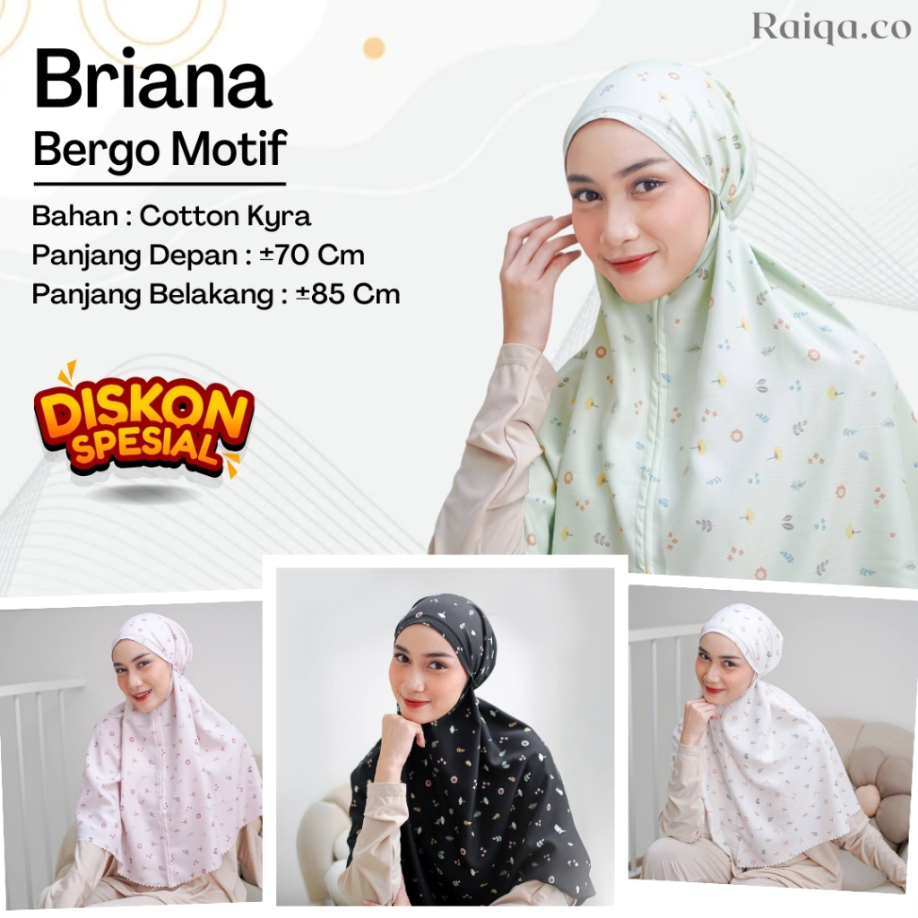 Hijab Instant Briana Bergo Motif