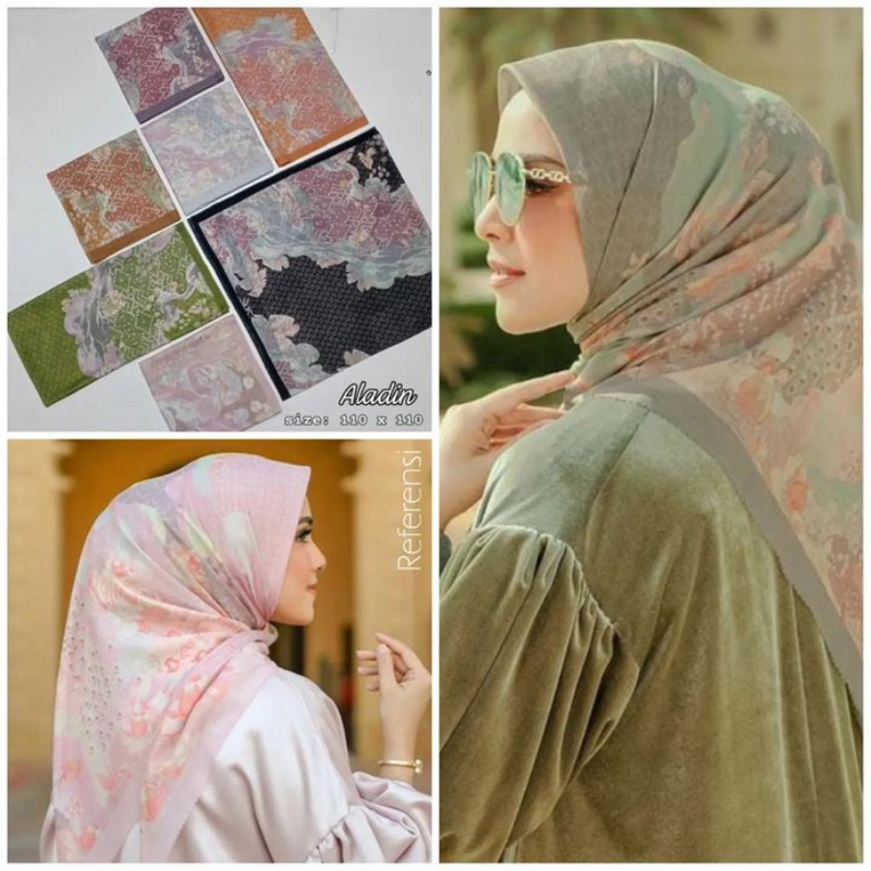 HIJAB VOAL SEGI EMPAT LASER CUT MOTIF ARABIAN NIGHT BUTTONSCARVES