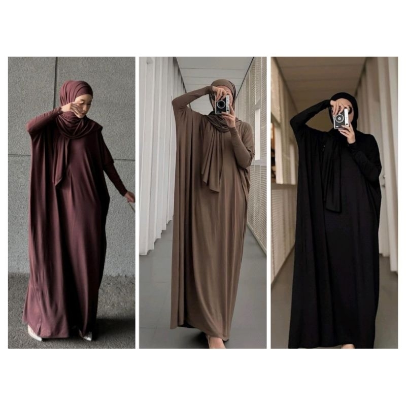 batwing dress, batwing dress busui batwing plain set gonegani