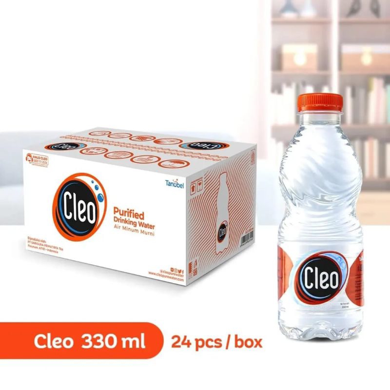 

AIR MINUM MERK CLEO BOTOl 330 ML ISI 24 PCS