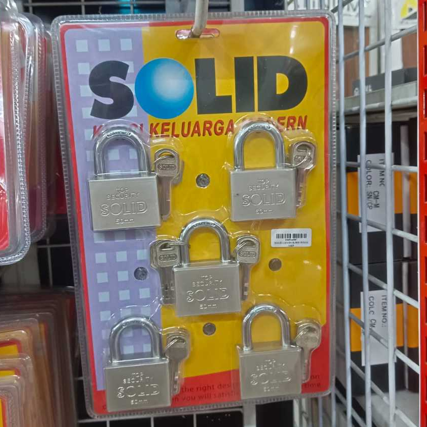 SOLID - GEMBOK PAGAR SOLID BAJA 809 50MM MK ( GEMBOK MASTER KEY )
