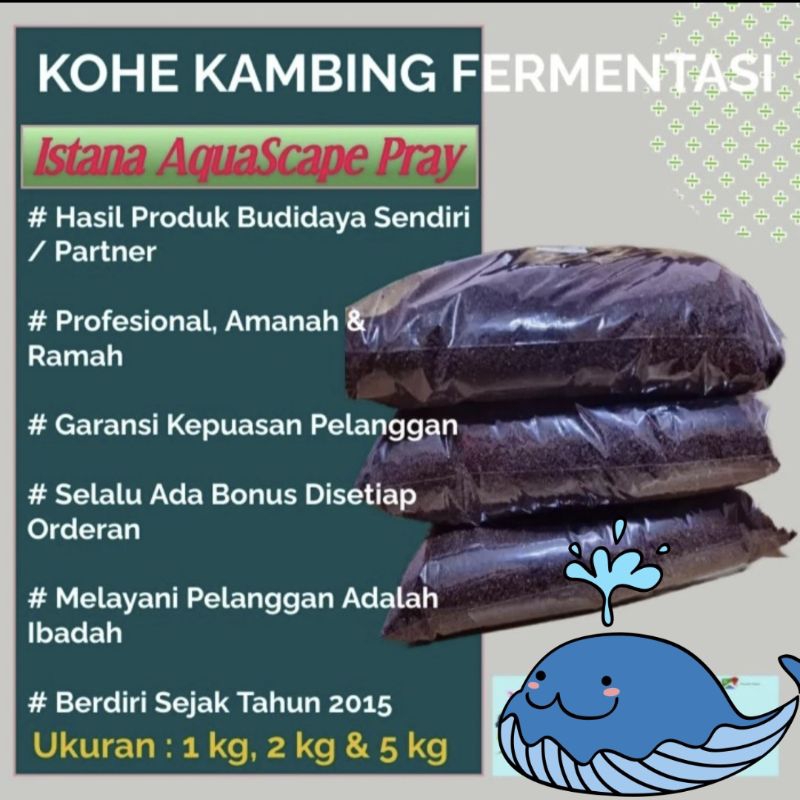 PUPUK KOHE KAMBING GILING FERMENTASI 2 KG