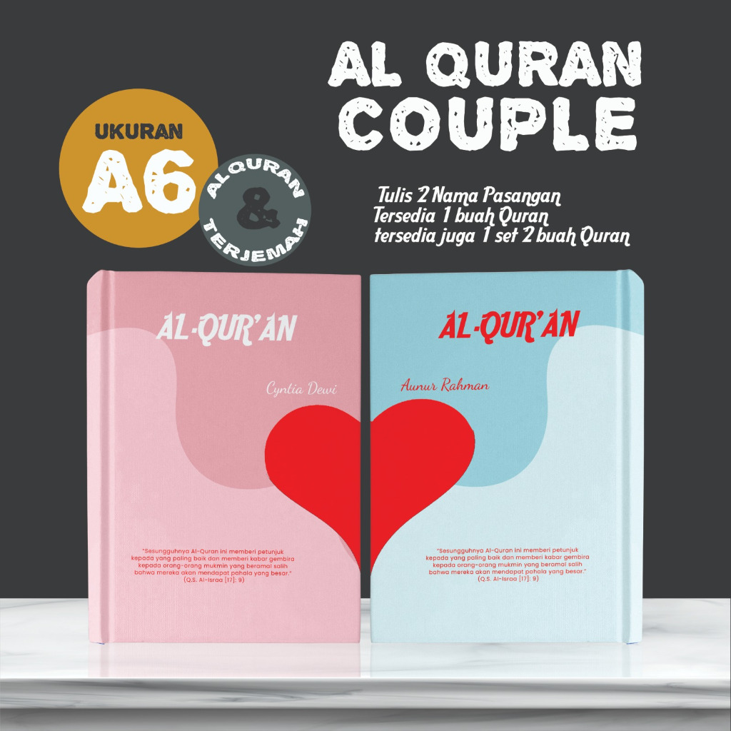 

Al Quran Couple Al Quran Terjemahan UKURAN A6