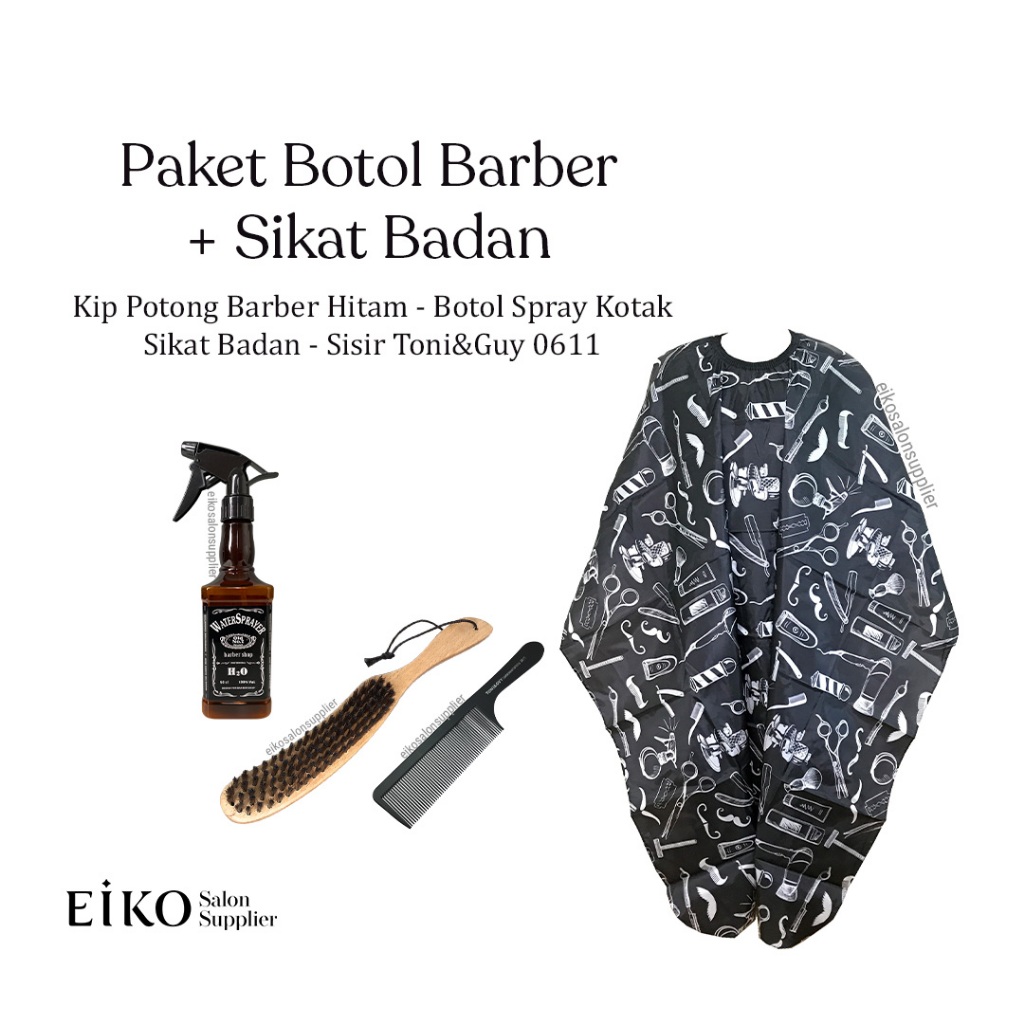 Paket Lengkap Alat Barber Kip Potong dan Sikat Badan