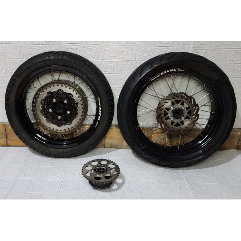 velg jari jari tapak lebar set ring 17