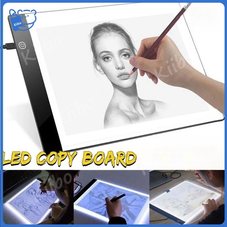 

A3/A4 LED Drawing Tracing Board Stensil Board Papan Jiplak Gambar LED Anak Dewasa Copy Board Papan LED Light Pad Ultra Slim