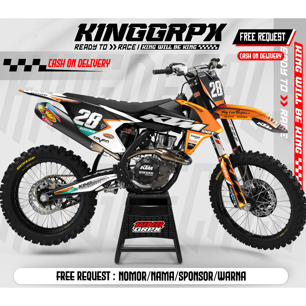 DECAL KTM 250 2015-2017/KTM SIXDAY/KTM 85 DESAIN COSTUME - STIKER KTM 85 - DECAL KTM 2020 -DECAL KTM