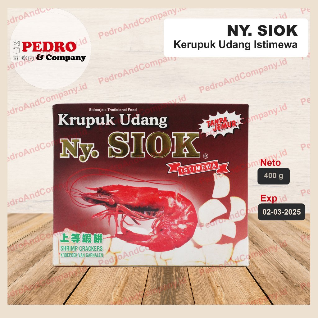 

Ny siok krupuk udang kotak 400 gram - shrimp cracker tanpa jemur