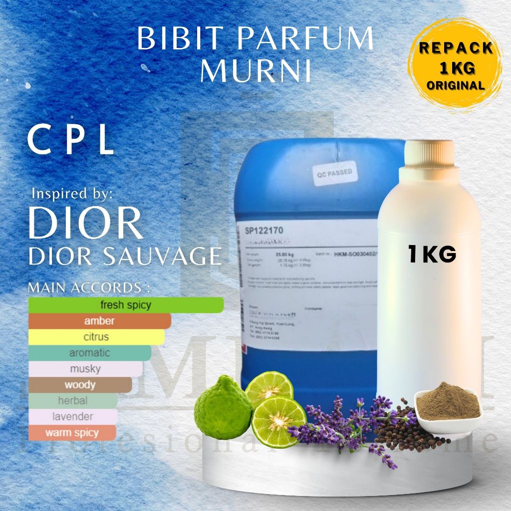 BIBIT PARFUM MURNI CPL inspired Dior Sauvage 1 KG 1000 GRAM REPACK