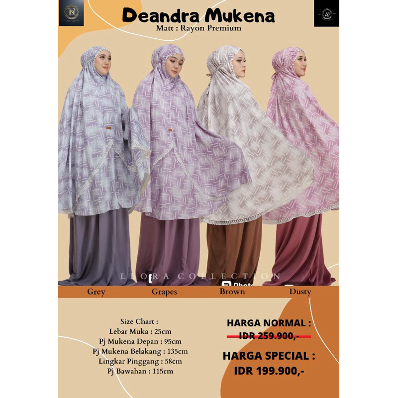 ready deandra mukena ori nadheera luxury
