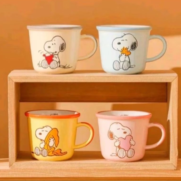 Gelas Keramik Snoopy / Mug Karakter Snoopy / Cangkir Snoopy Lucu