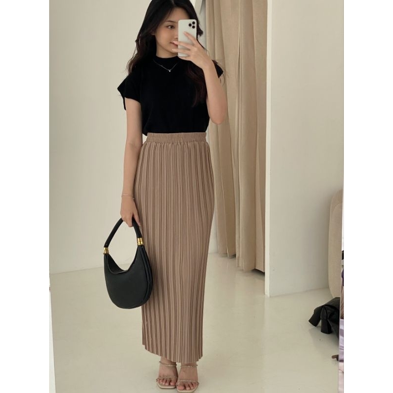 [stuffiza.id] Jeju Pleats Skirt Premium / Plisket Span Premium / Korea Skirt / Rok Lidi Plisket Luru