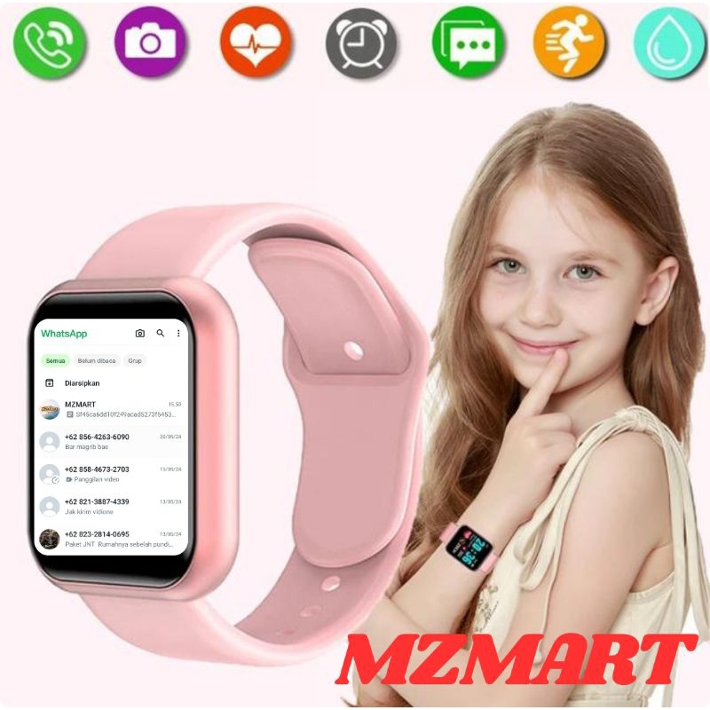 Jam Tangan Pintar Hp Android Smartwatch Anak Pria Wanita Dewasa Bluetooth Monitoring Tidur