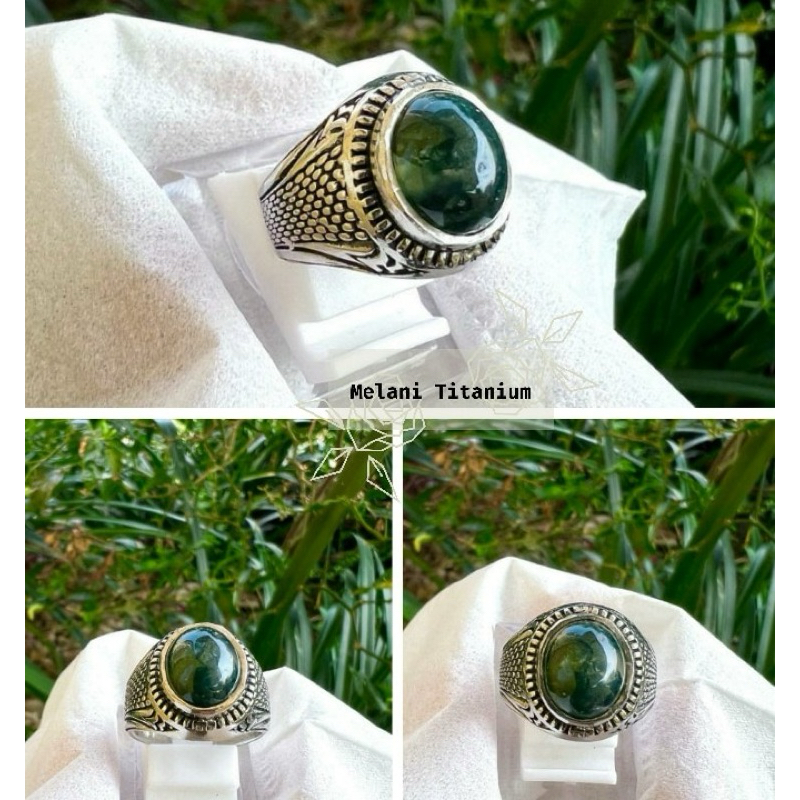 Cincin Batu Akik Lumut Suliki