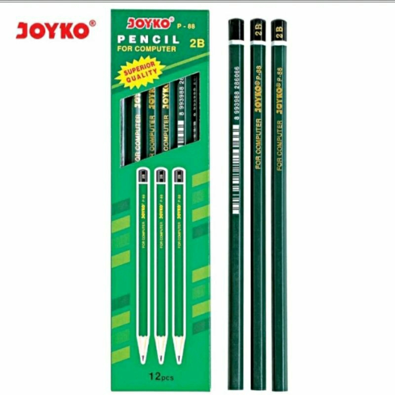 

Pencil Pensil Joyko P-88 2B / Pensil Joyko P 88 Per Pcs / Dijual Satuan / Pencil 2B Hijau