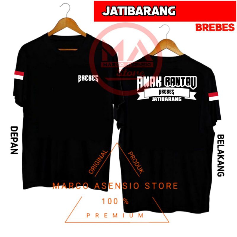 T-SHIRT KAOS HITAM PREMIUM DESAIN ANAK RANTAU BREBES | JATIBARANG KERSANA KETANGGUNGAN LARANGAN / RM