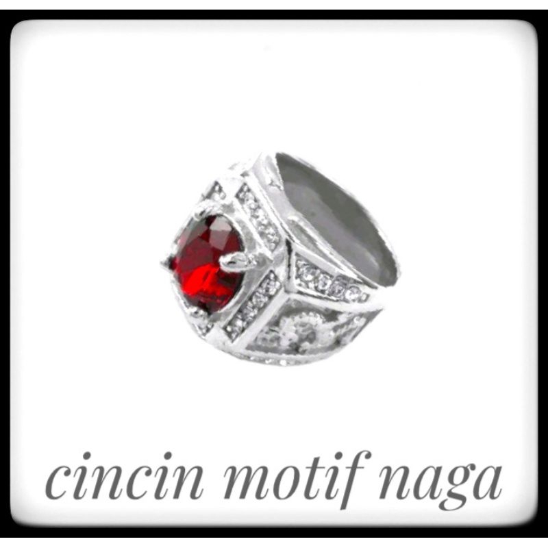 Cincin Titanium Model Naga Pria Keren Anti Karat Selamanya