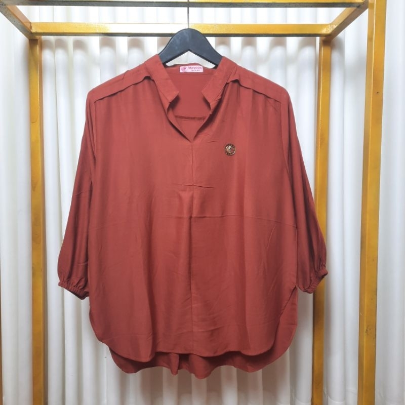 Blouse polos bahan Rayon Twill premium - Blouse polos - Blouse Bahan Rayon twil wanita