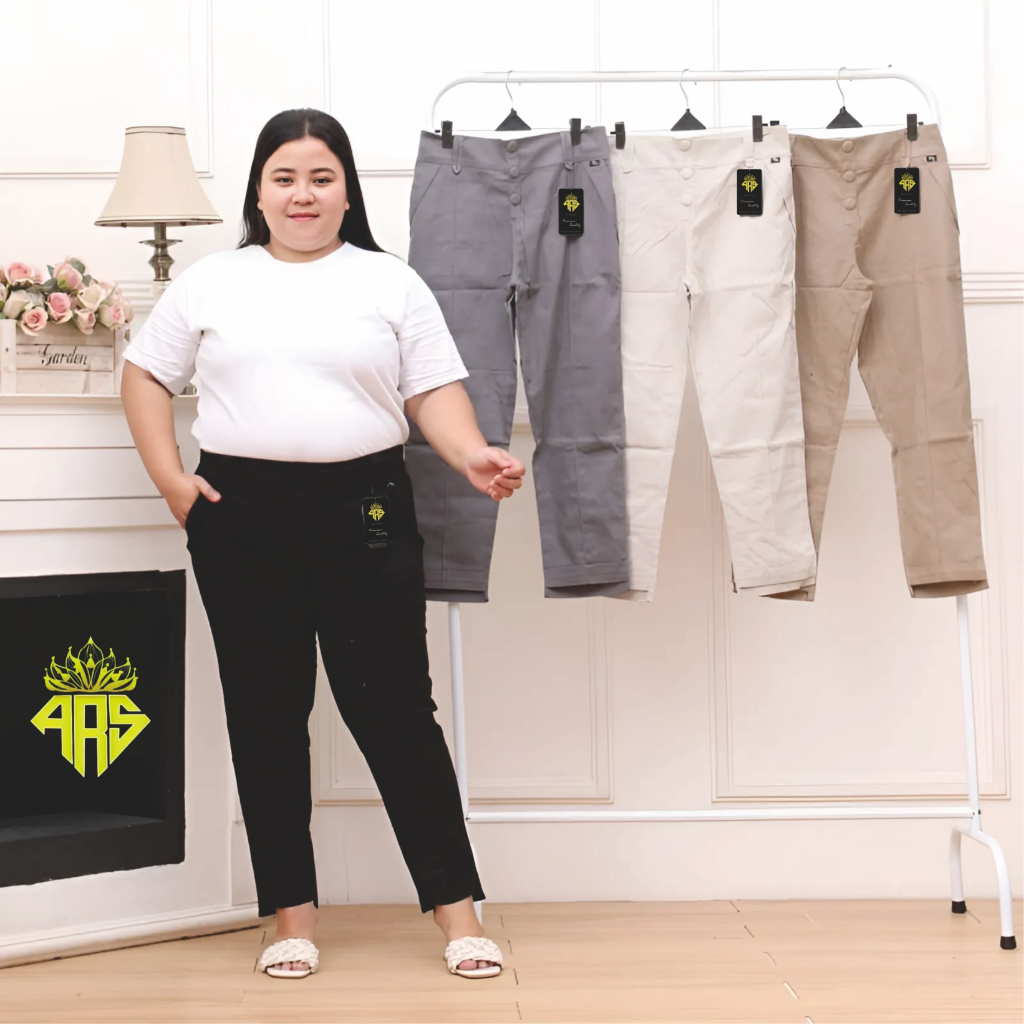 Baggy Pants Jumbo Super Jumbo 4L 5L Katun Twill Stretch Combed/ Baggy Pants Premium