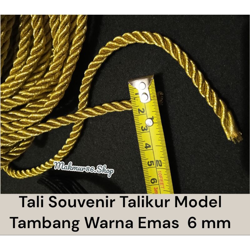 Tali Souvenir Talikur Model Tambang Warna Emas / Gold 6 mm