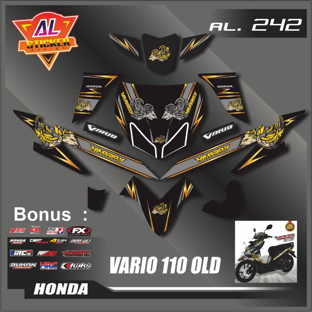 Stiker Vario 110 Karbu Full Body Stiker Vario 110 Karbu Lama Striping Vario 110 Karbu Lama Variasi S