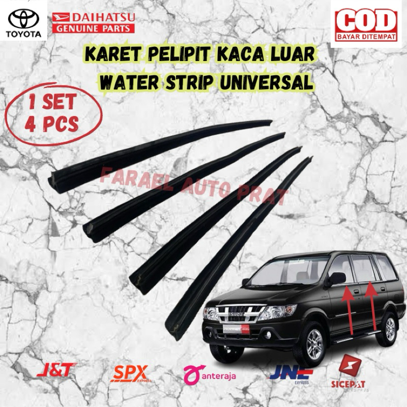 Karet Pelipit Karet Kaca Luar Water Strip Mobil Kijang kapsul