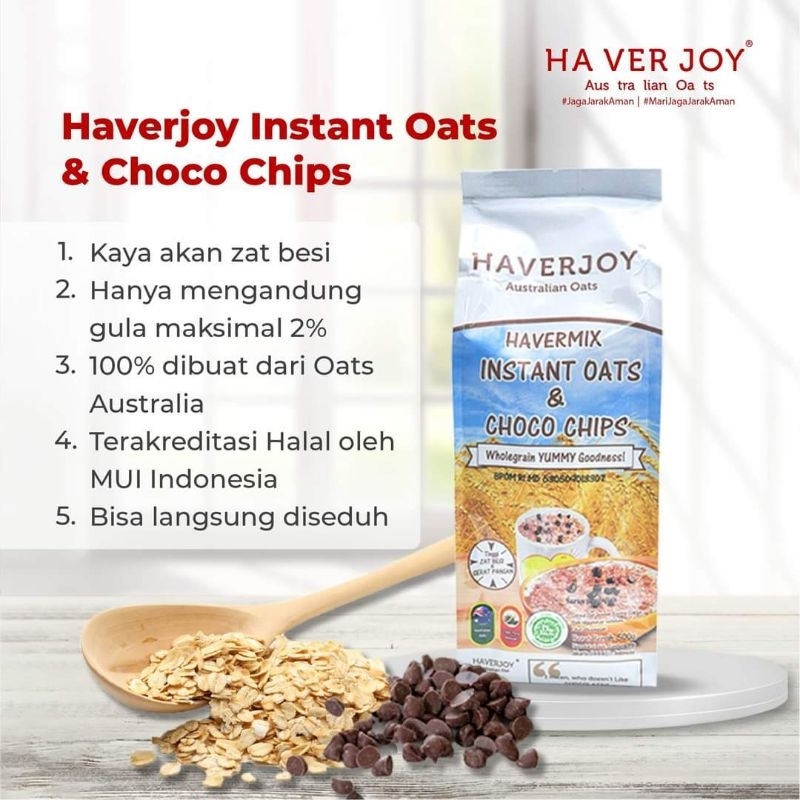 

QH Haverjoy Havermix instan oat & Choco chips 1kg