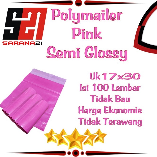 

Promo Gila Plastik Polymailer Semi Glossy Pink 17x3 1 Lembar