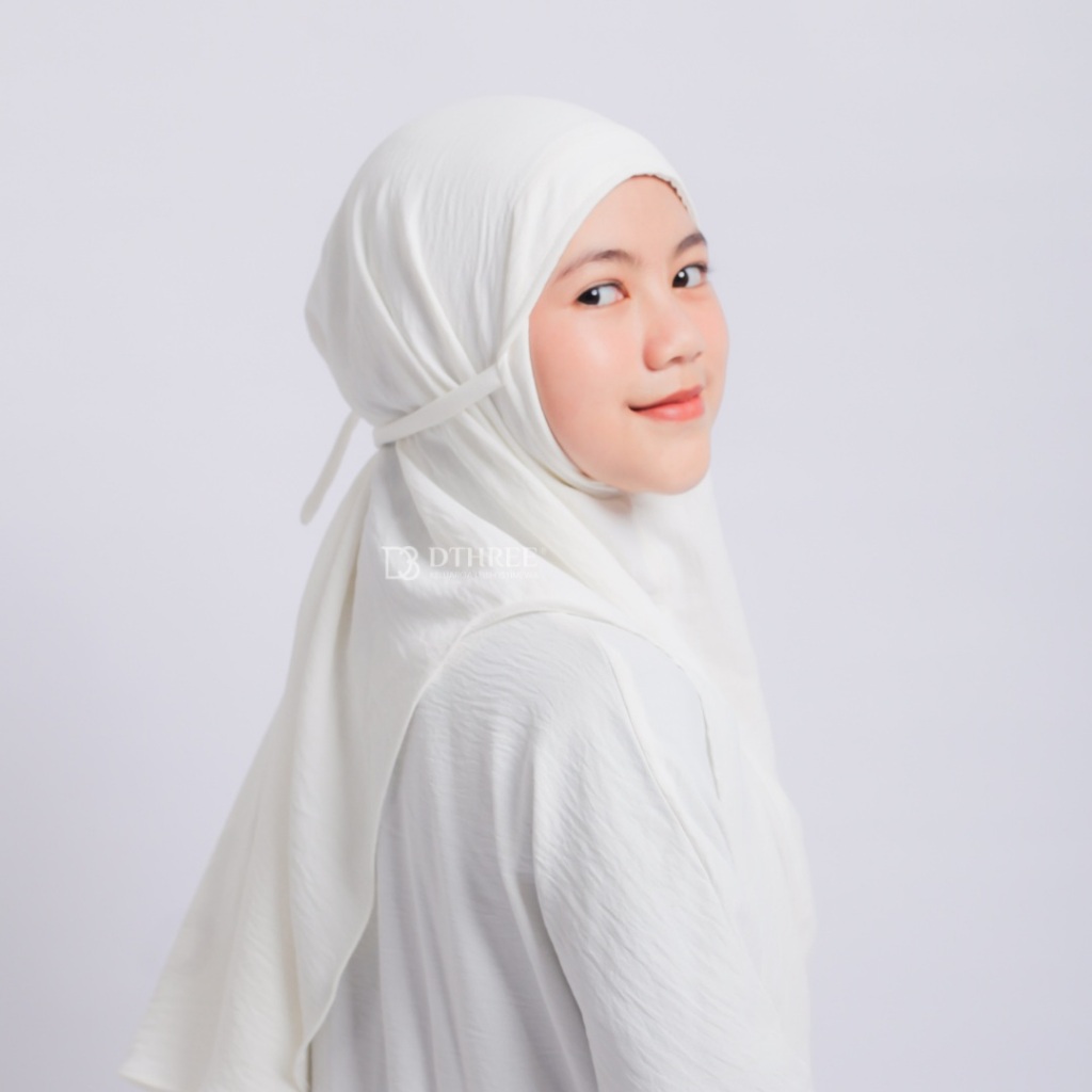 PAKET HEMAT Dthree - Abaya Anak Maryam Series ( Putih ) Gamis Anak Perempuan putih / Gamis Anak