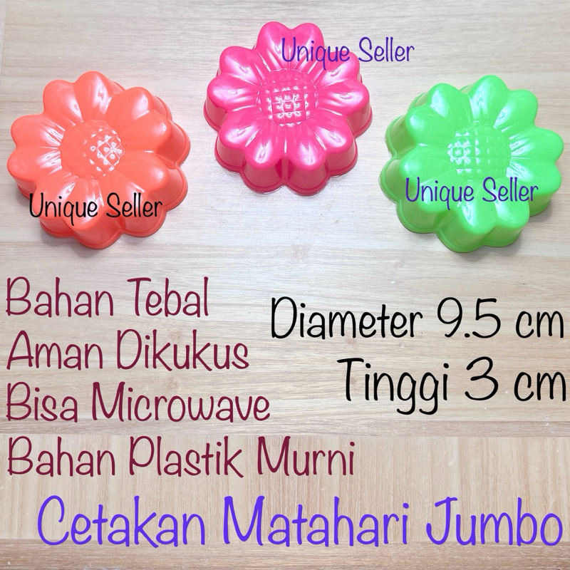 [Isi12] Cetakan Matahari Jumbo Plastik 9.5 cm / Cetakan Puding Pudding Nasi Bento Kue Bolu Matahari 