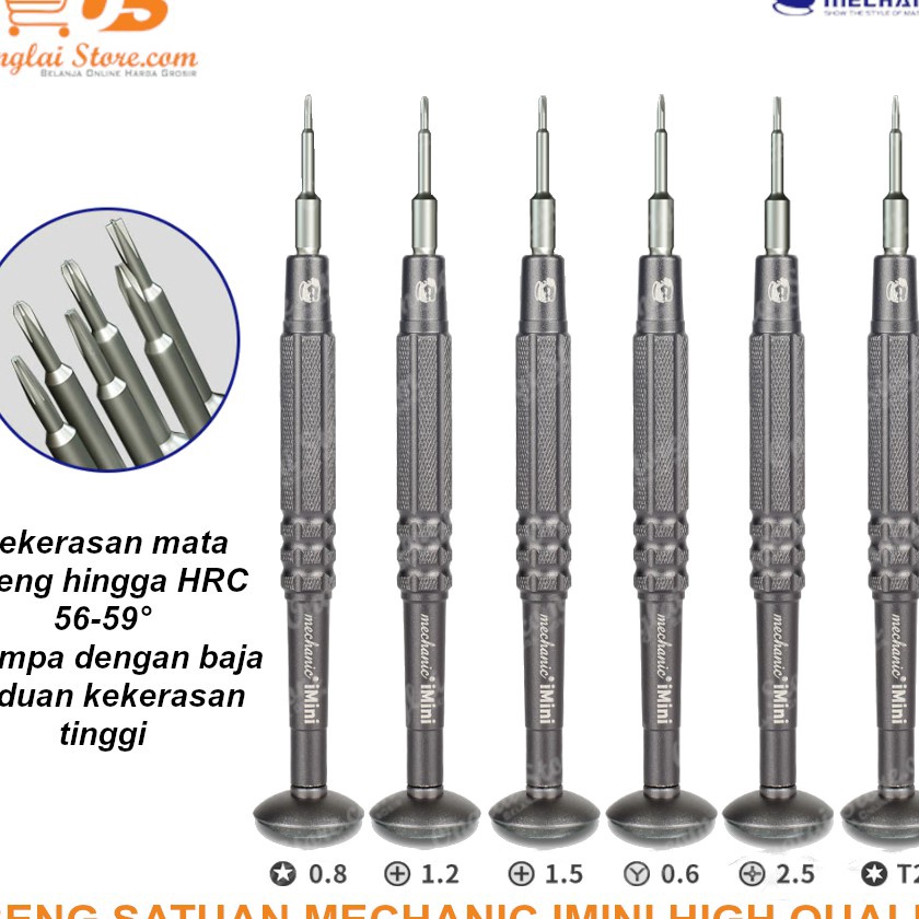 Boom MECHANIC IMINI Obeng Teknisi Screwdriver High Class 8  Y6  25D  T2  12 15 Original