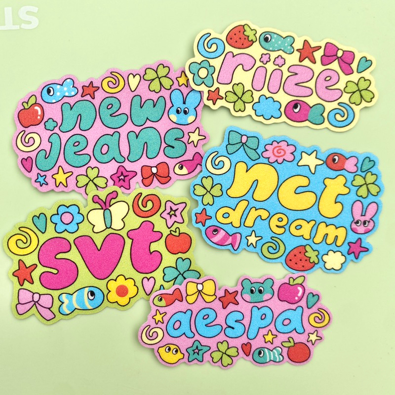 

Kpop Glittery Die Cut Sticker