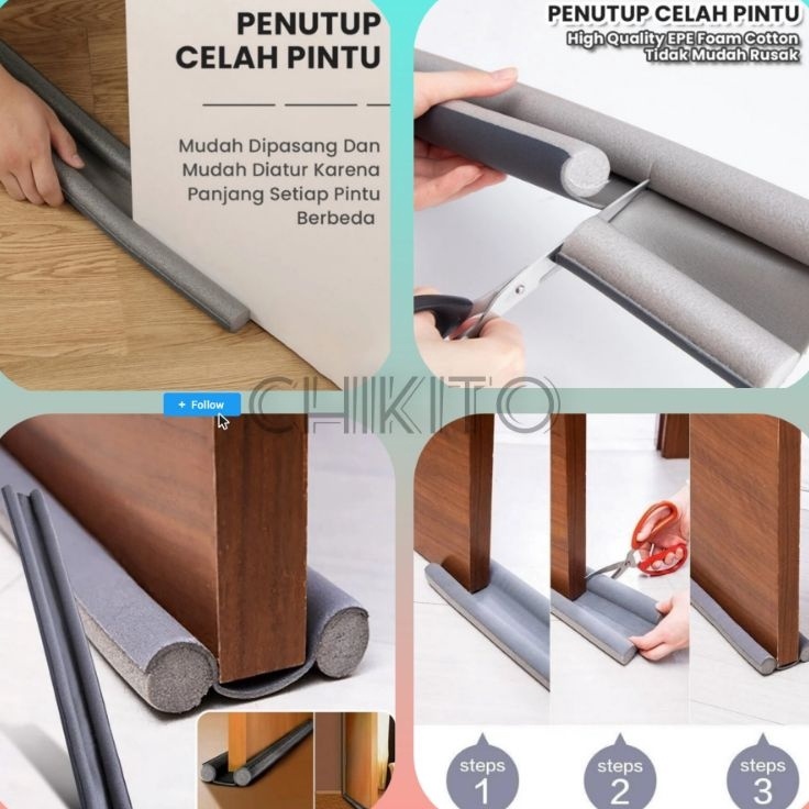 Produk  OURHOME Busa Penutup Celah Pintu  Busa Pengganjal Bawah Pintu  Busa Penahan Pintu New Arriva