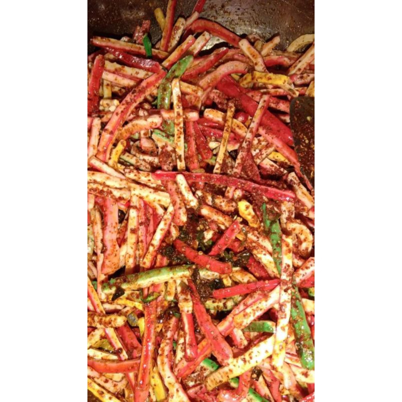 

seblak kerupuk jaat/beton bumbu pedas daun jeruk dan original daun jeruk