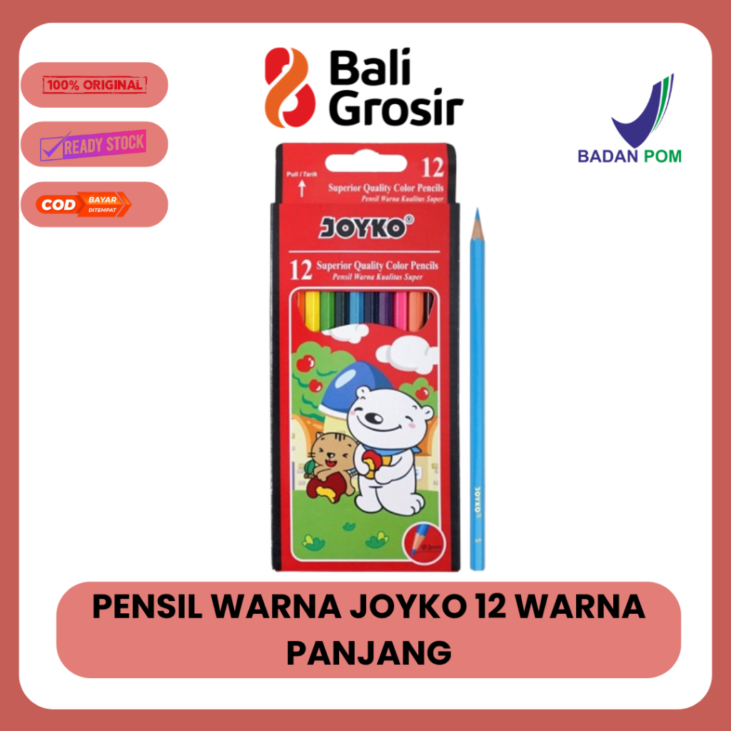 

BALI GROSIR - Pensil Warna Panjang Joyko CP-12 PB