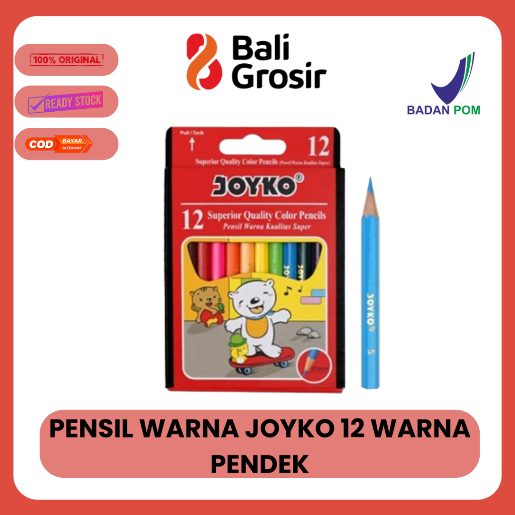 

BALI GROSIR - Pensil Warna Mini Joyko CP-102 (1set)