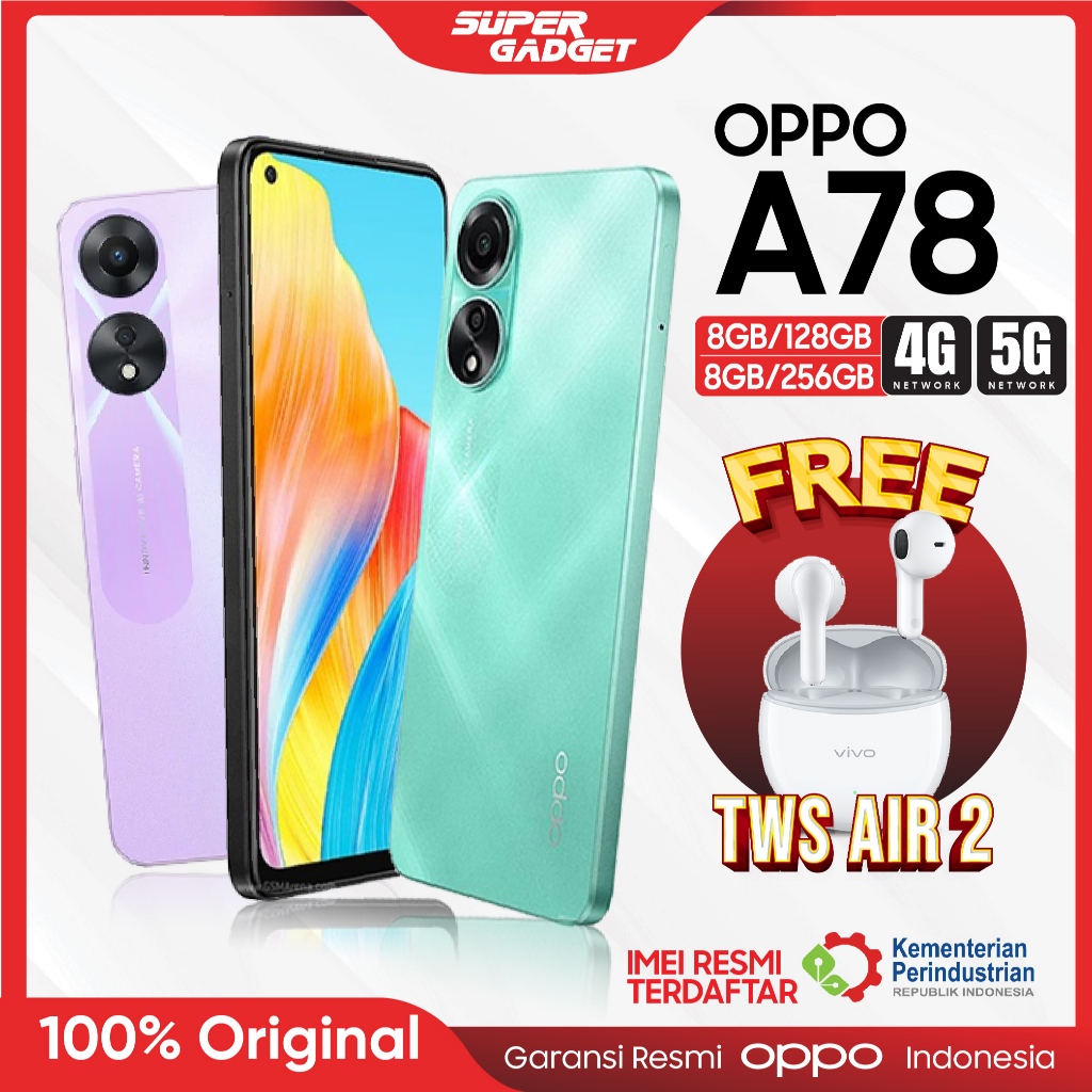 OPPO A78 4G 5G 8/128 8/256 GB RAM 8 ROM 128 256 8GB 128GB 246GB HP Smartphone Android