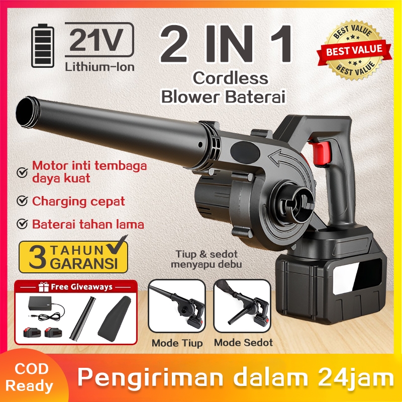 VBELL-Mesin Blower Tangan Baterai 21V menghisap Blower Keong Mesin Blower Tangan Baterai Cordless Bl