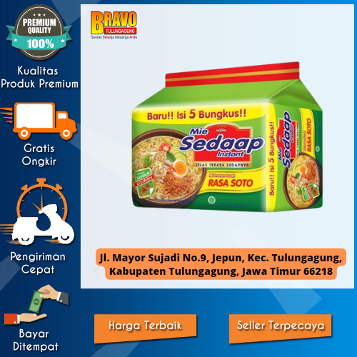

Bravo Supermarket Tulungagung - SEDAP MIE INSTANT SOTO 5 X 75 GRAM