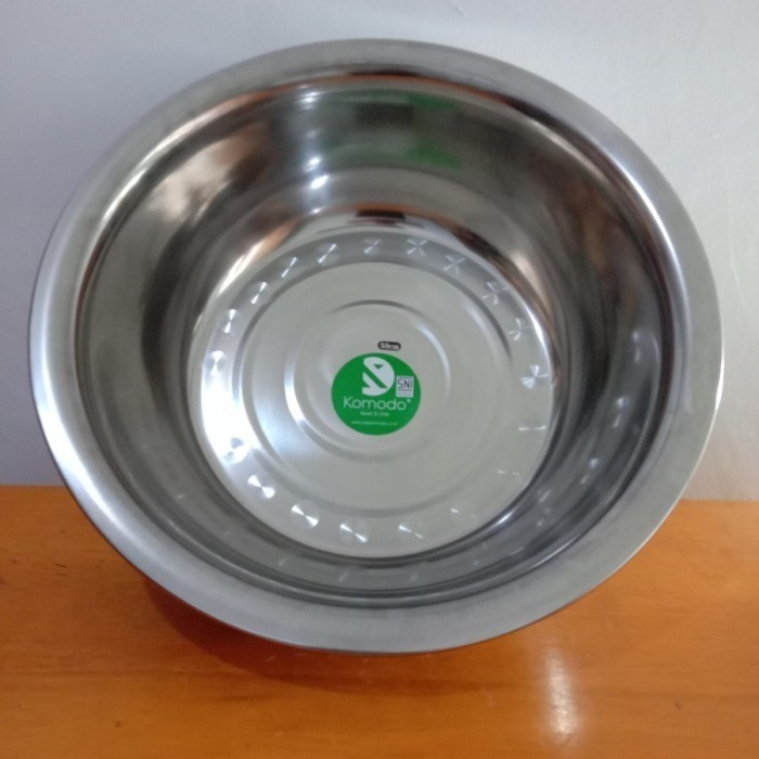 Baskom Jumbo 50 CM KOMODO Adonan Sayur Buah Stainless Wadah Besar