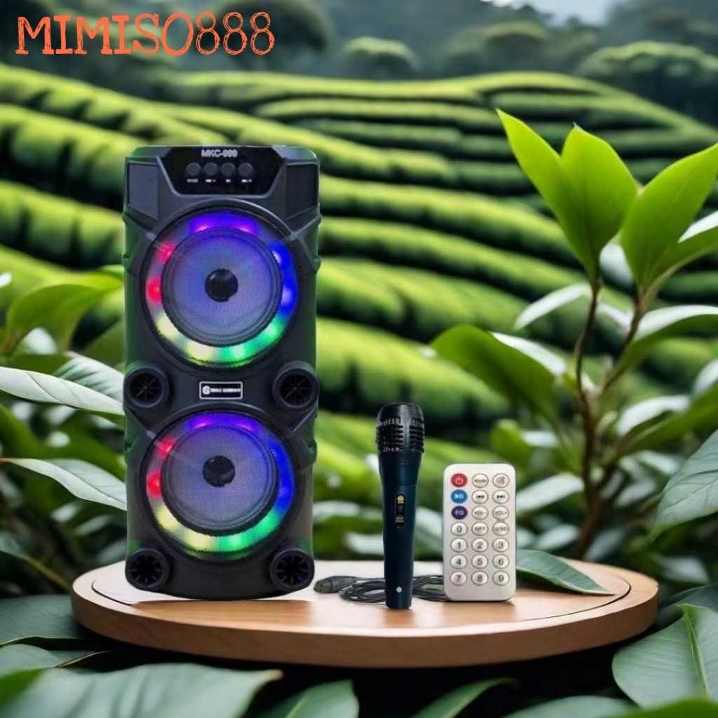 {BISA COD} Speaker Bluetooth QS-999 Bonus Mic Karaoke Dual Speaker 6,5 inchi