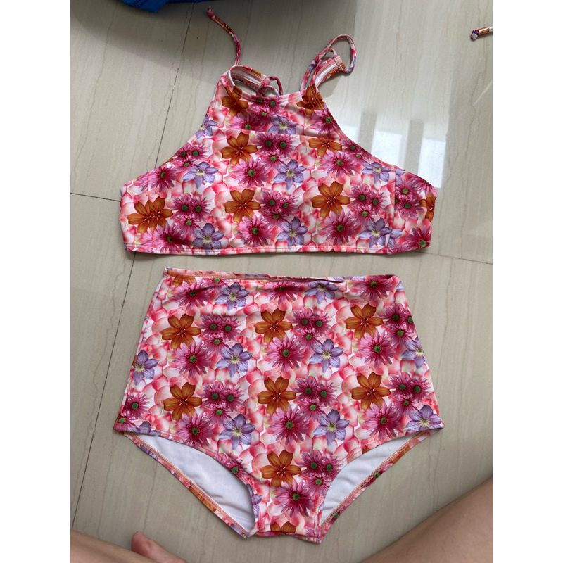 PRELOVED bikini set highwaist pink