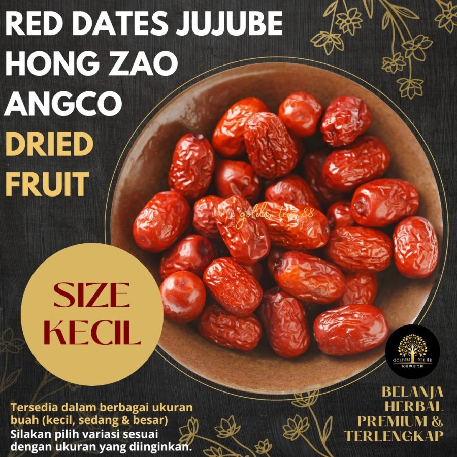 

Premium Angco Size Kecil Hongzao Red Dates Hong zao Buah Jujube Fresh Original