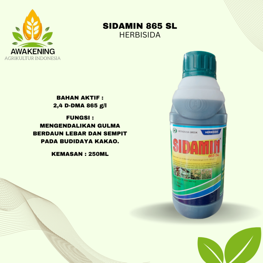 SIDAMIN 865 SL 1LITER HERBISIDA SISTEMIK SEPERTI LINDOMIN